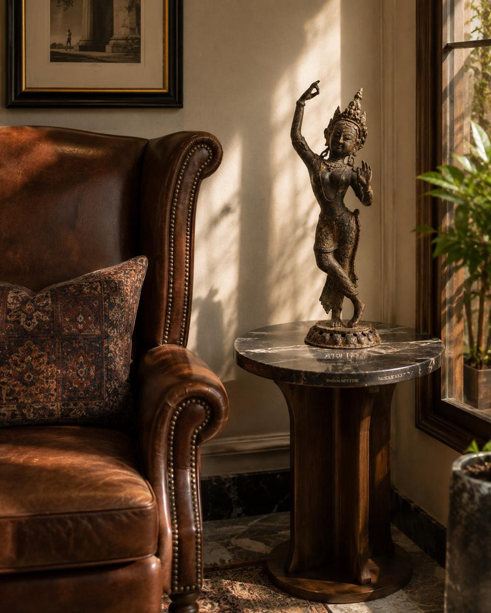 Vintage Apsara Sculpture – Celestial Dancer in 20 inches
