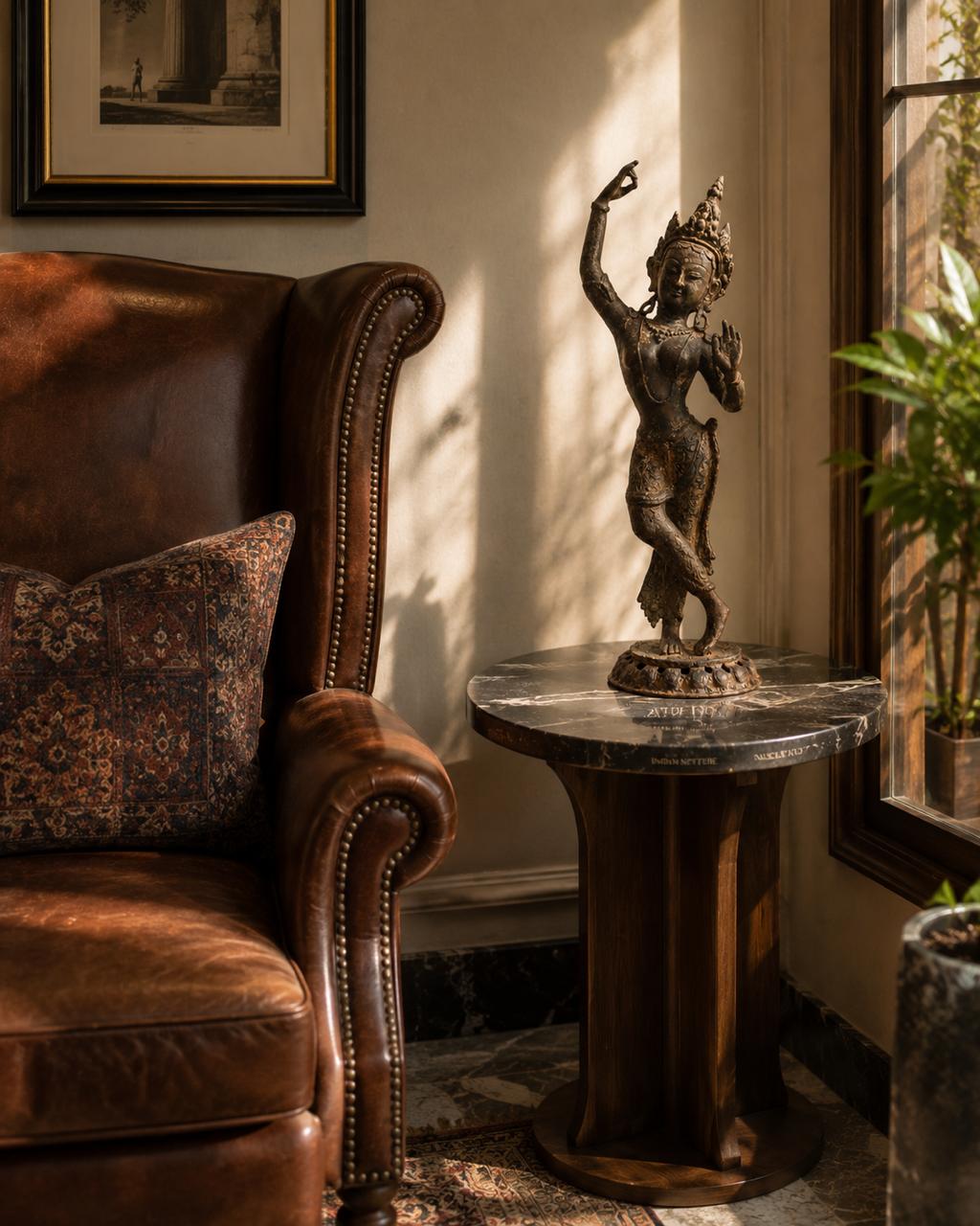 Vintage Apsara Sculpture – Celestial Dancer in 20 inches