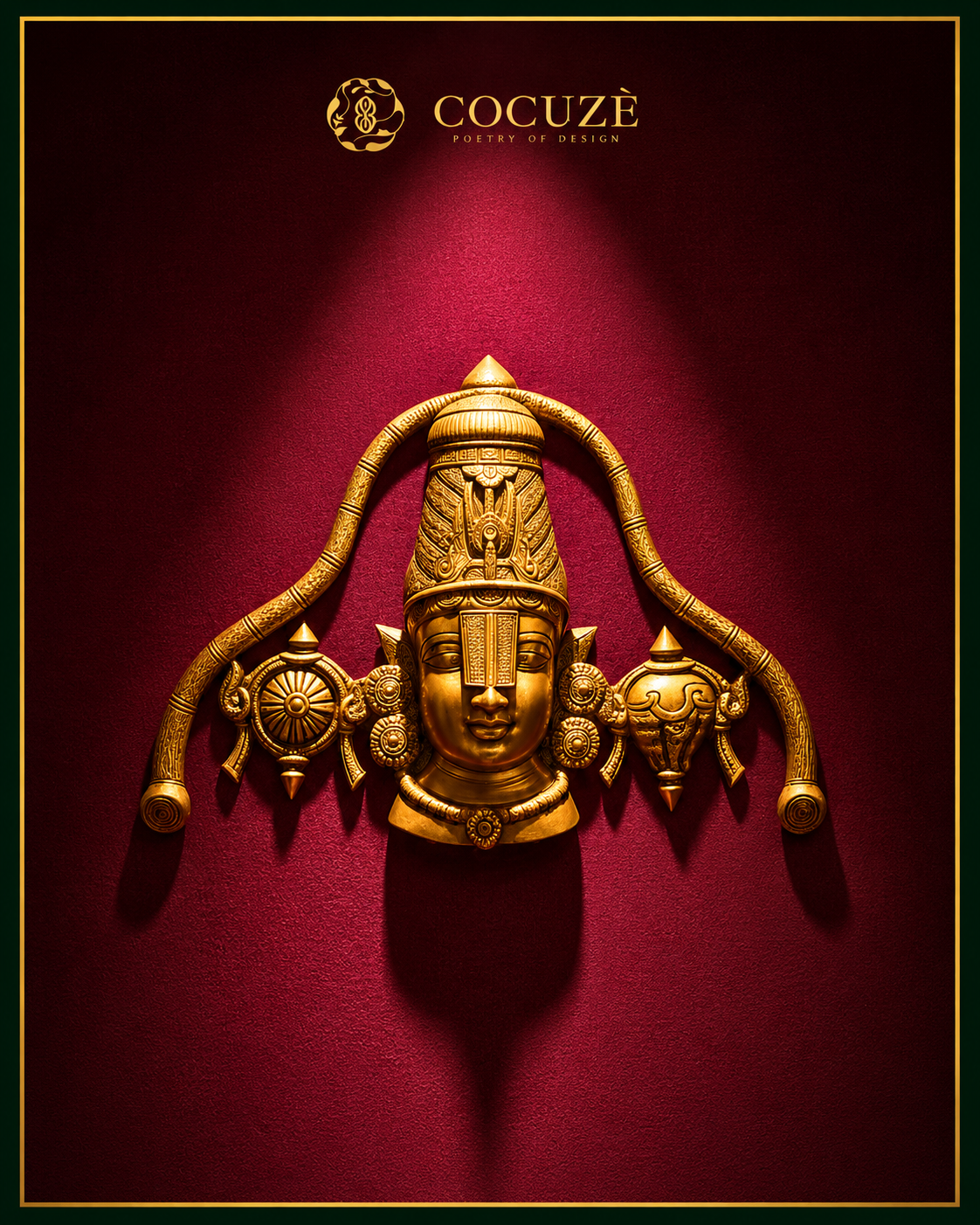 Lord  Venkateswara Brass Wall Panel