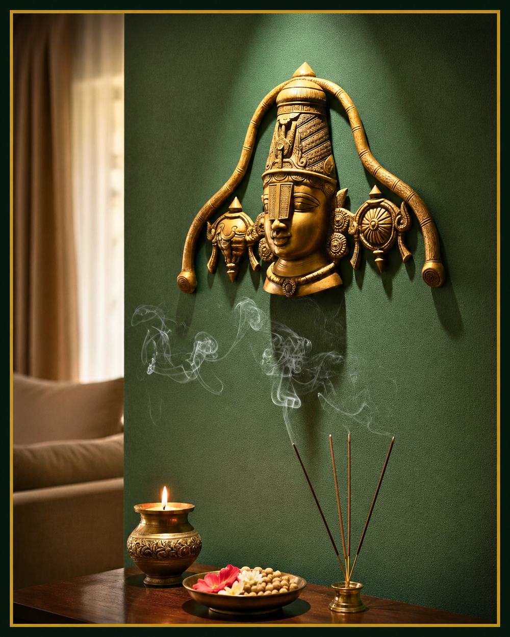 Lord  Venkateswara Brass Wall Panel