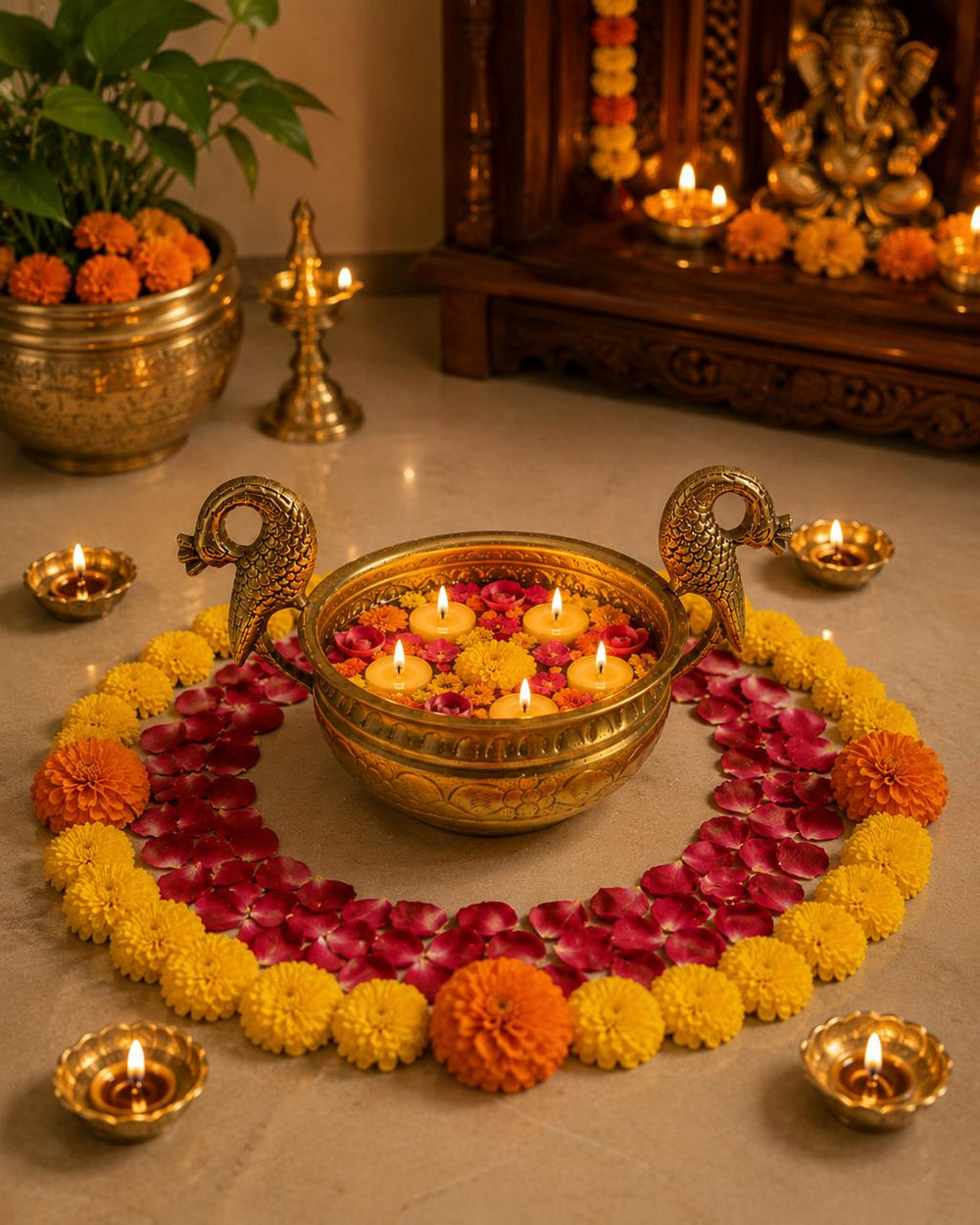 Mayur Heritage Brass Urli Big