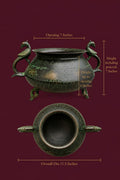Peacock Handle Brass Heritage Pot
