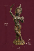 Vintage Apsara Sculpture – Celestial Dancer in 18-inches