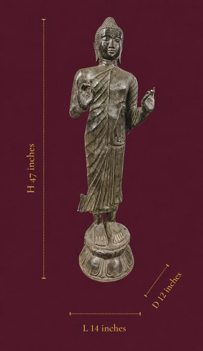 Balinese Bronze Buddha Statue – 47” | Antique Finish