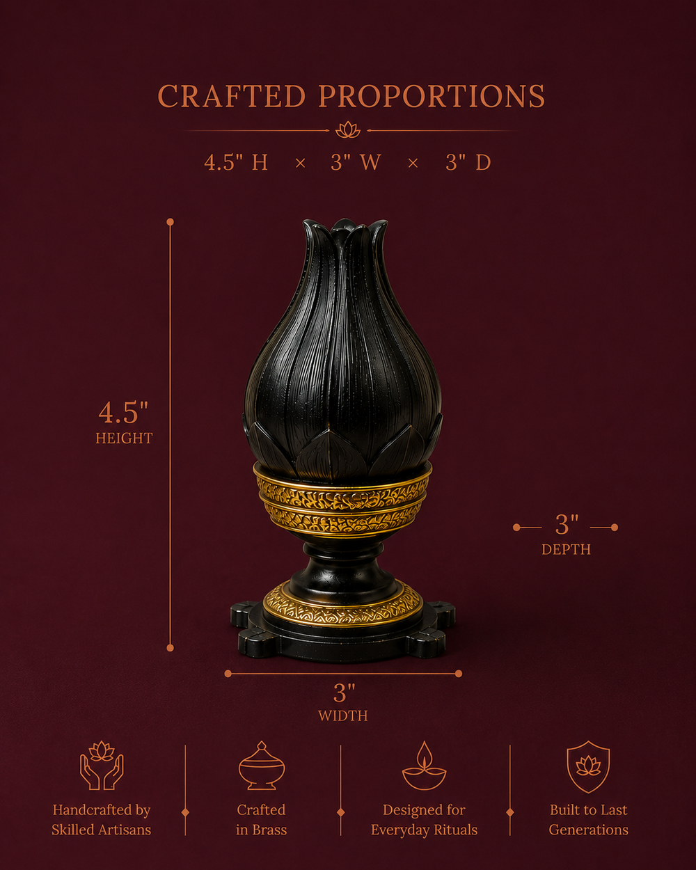 Blooming Lotus Brass Diya I Where Rituals Bloom