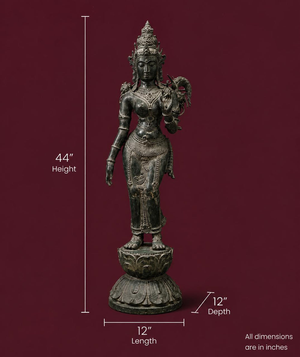 Balinese Bronze Devi Sculpture – 44”