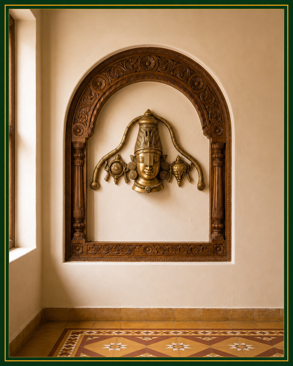 Lord  Venkateswara Brass Wall Panel