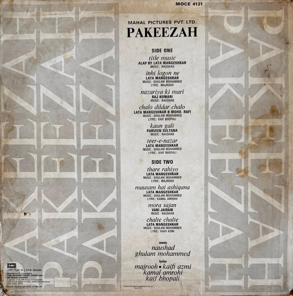 Pakeezah - First Pressing - Odeon MOCE 4121 - Rare Find (VG+)