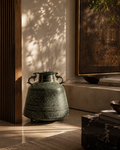 Verdigris Etched Brass Heritage Vessel