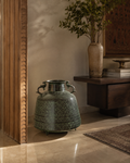 Verdigris Etched Brass Heritage Vessel