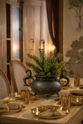 Vintage Peacock-Handled Heritage Brass Urn