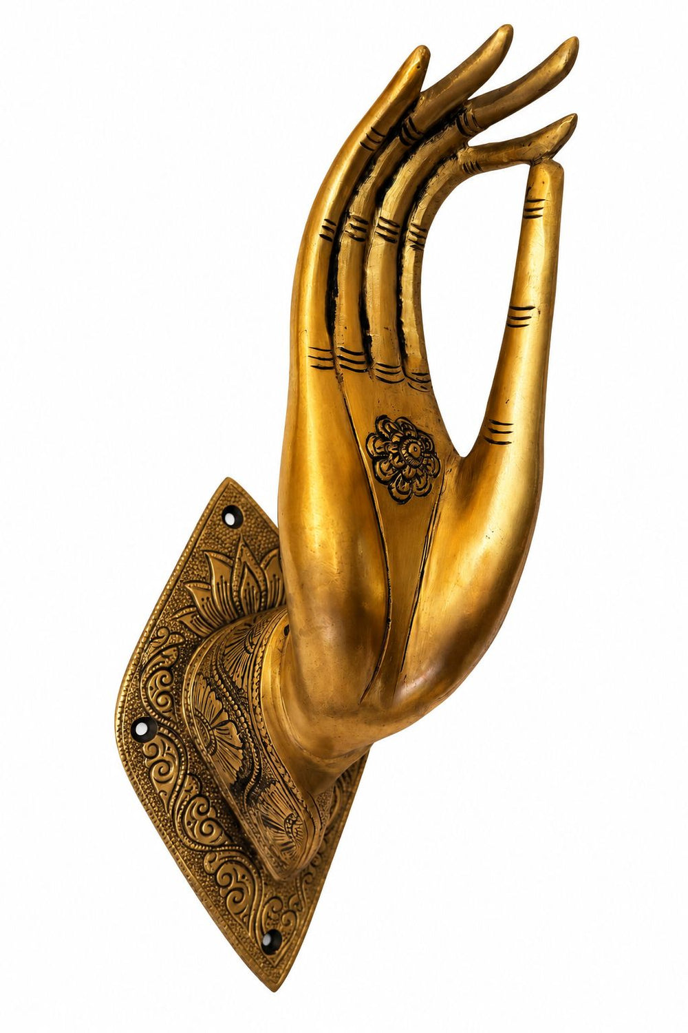 Mudra Brass Hand Sculptures - Set of 2