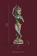 Apsara in Blue-Green Patina (24 inches)