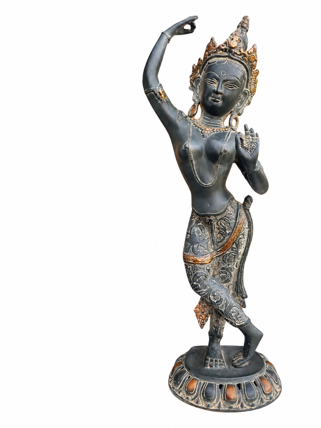 Apsara in Blue-Grey Patina (20 inches)