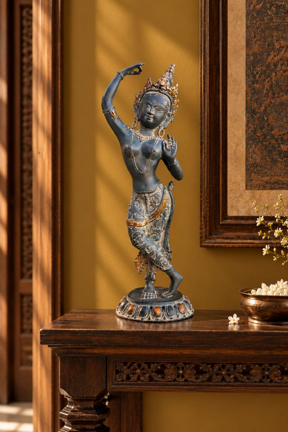Apsara in Blue-Grey Patina (20 inches)