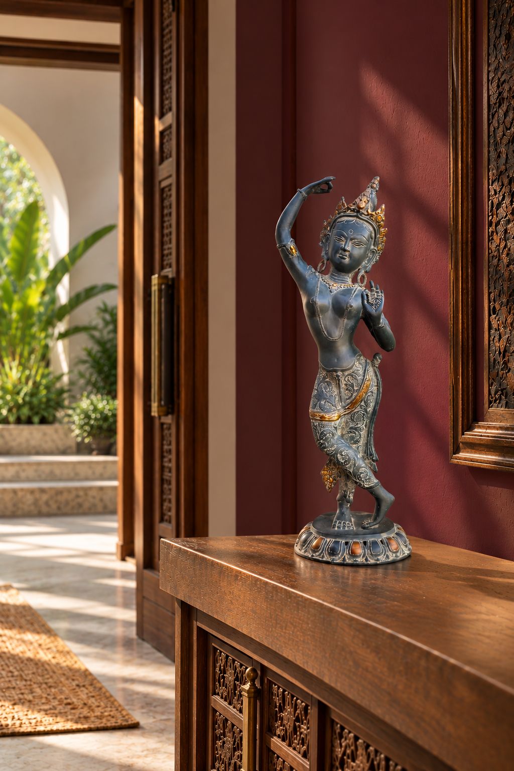 Apsara in Blue-Grey Patina (20 inches)