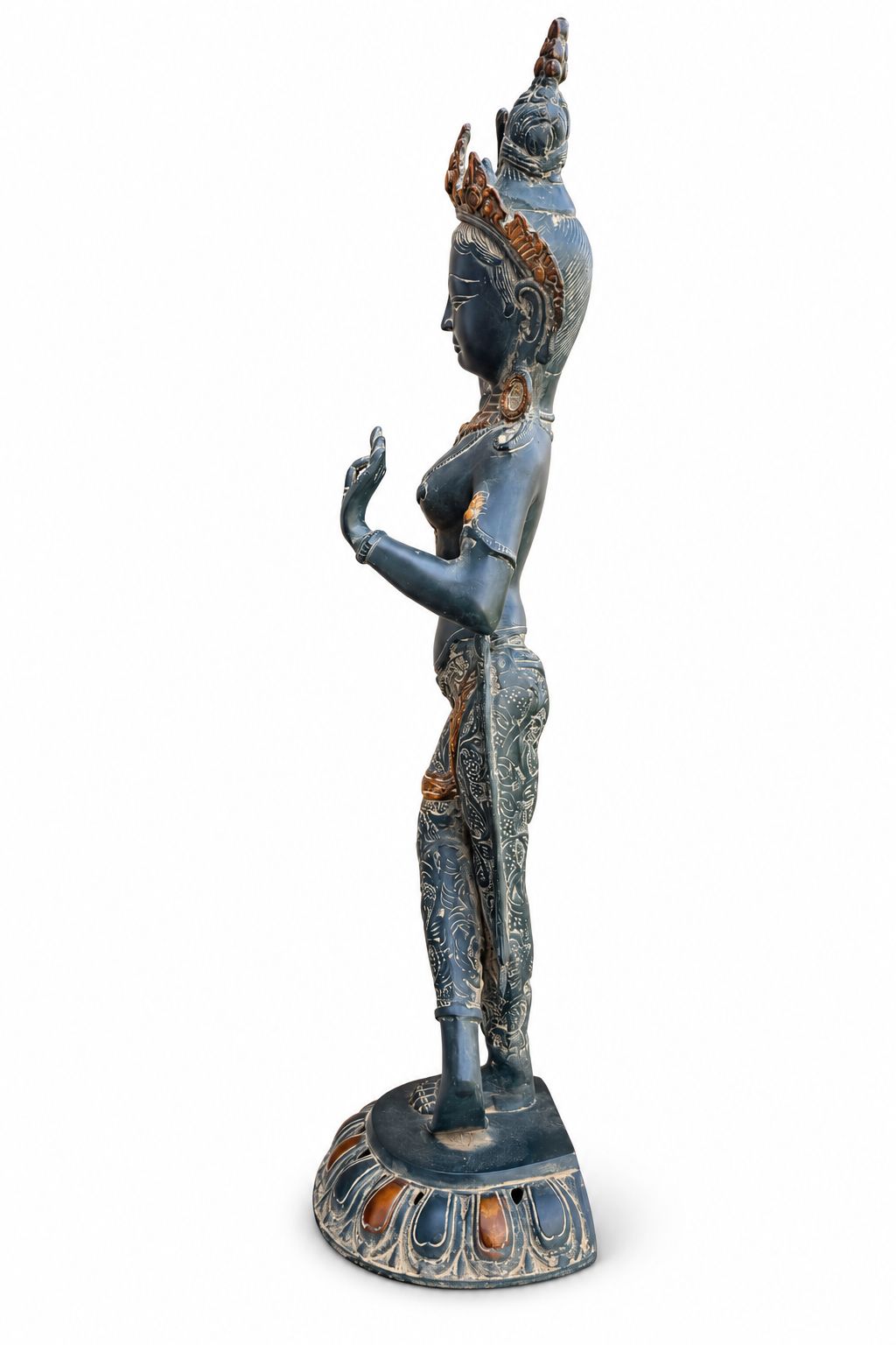 Apsara in Blue-Grey Patina (20 inches)