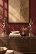 The Apsara Pair - Vintage Brass Sculptures