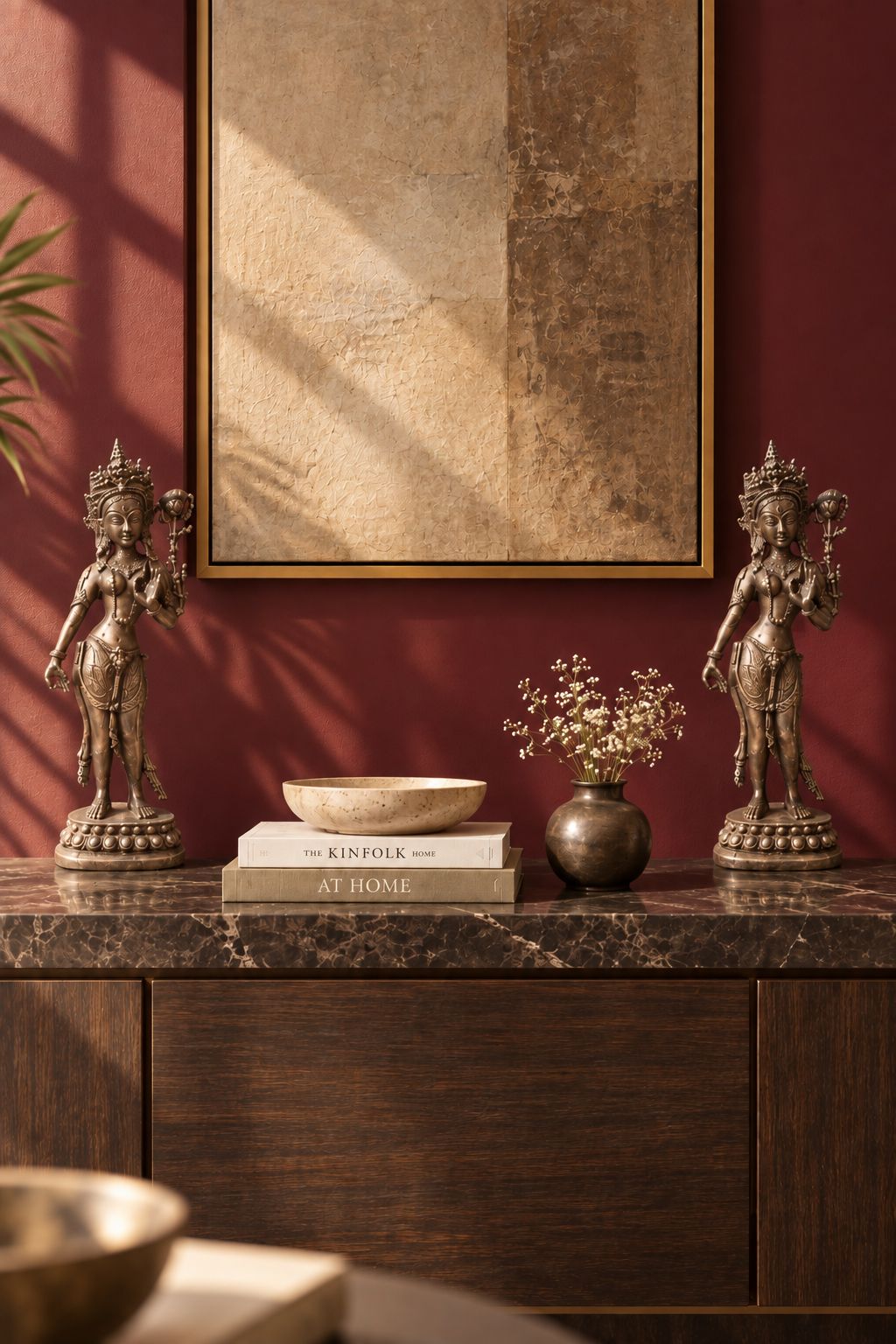 The Apsara Pair - Vintage Brass Sculptures