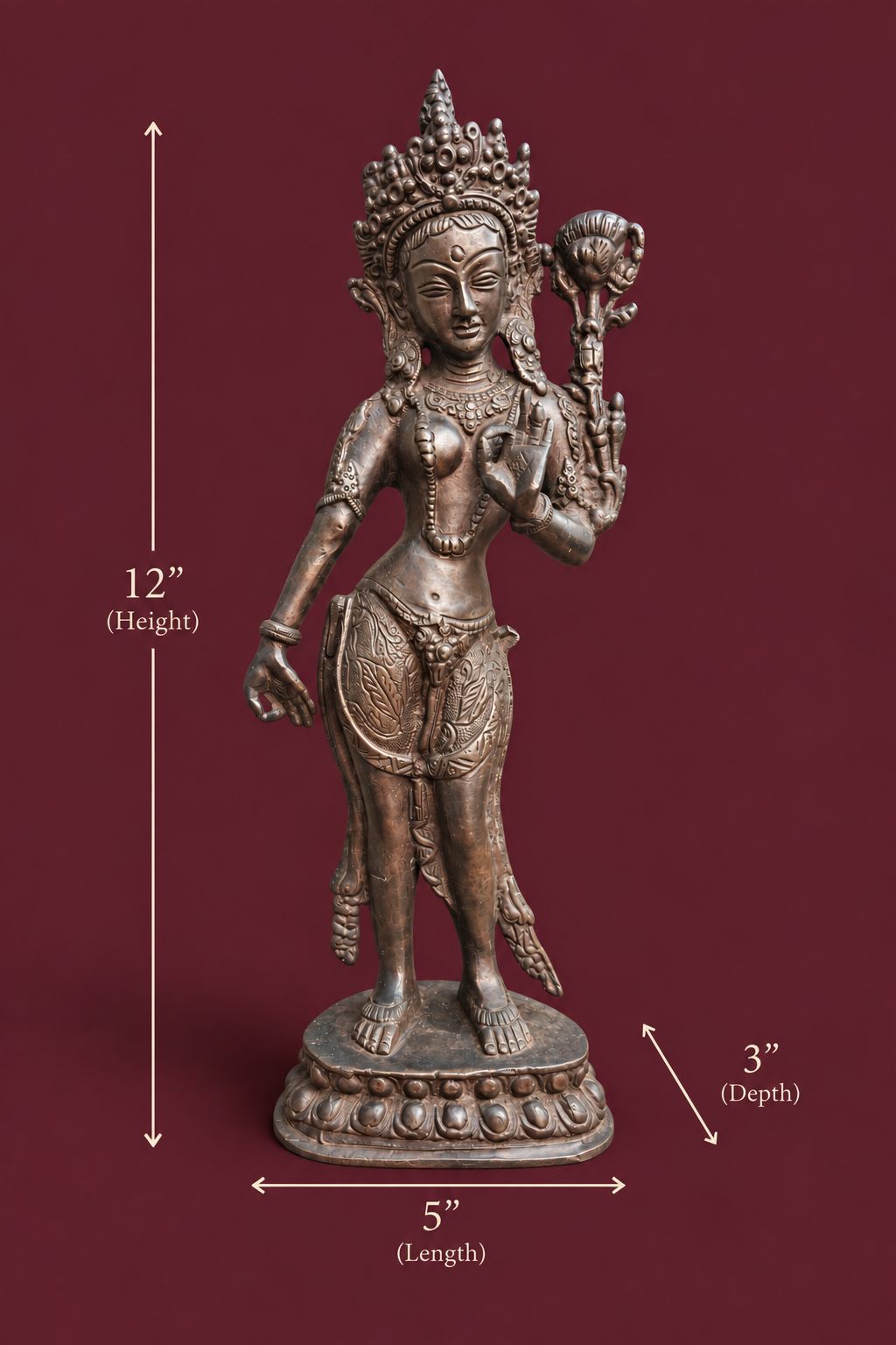 The Apsara Pair - Vintage Brass Sculptures