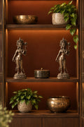 The Apsara Pair - Vintage Brass Sculptures