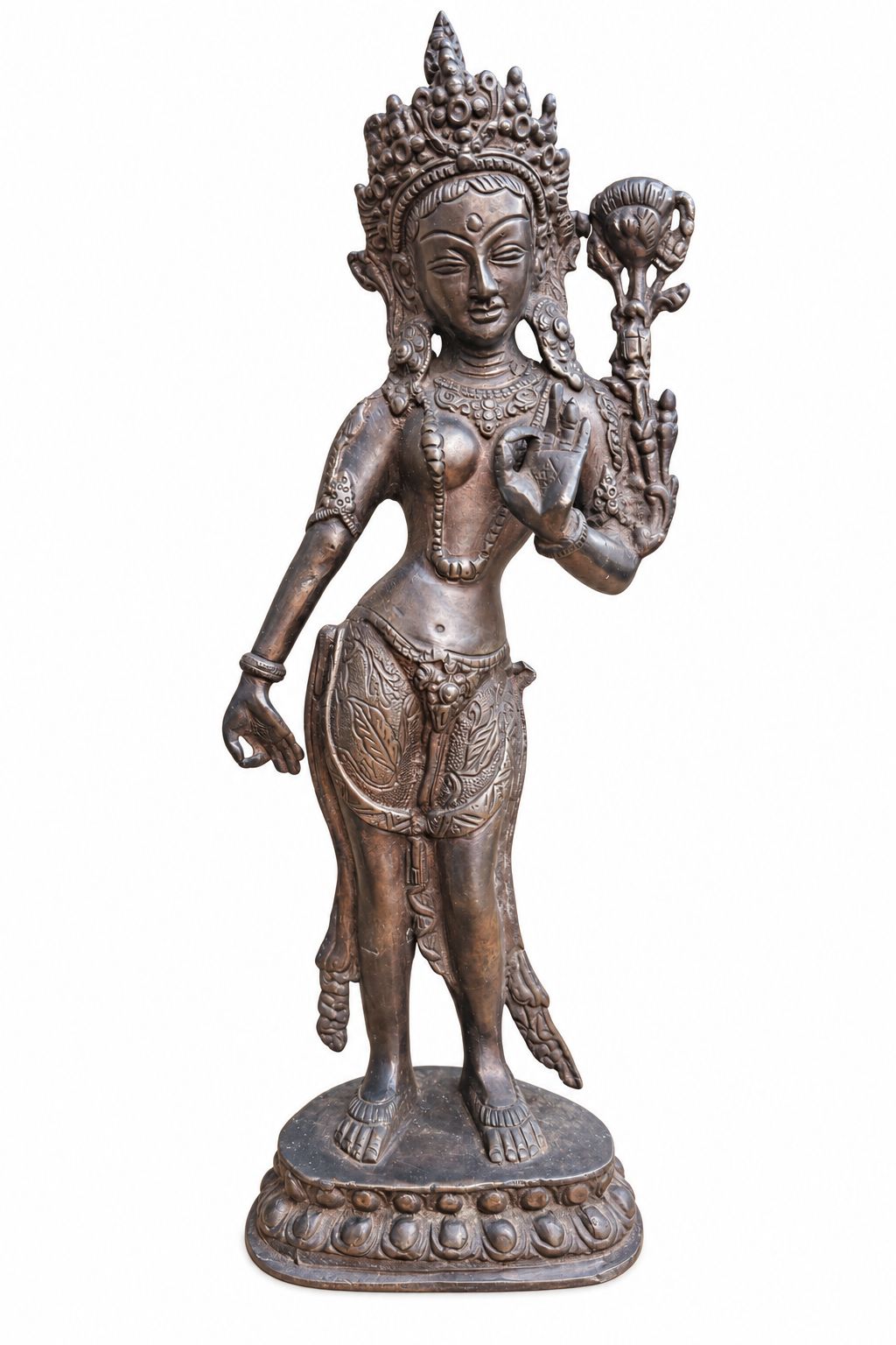 The Apsara Pair - Vintage Brass Sculptures