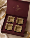Heirloom Carved Brass Diya Set | Everyday Luxury Collection