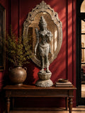 Goddess Shakti Balinese Sculpture in Bronze | 43-Inch Antique Finish Goddess Statue