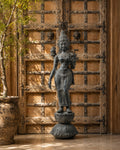 Goddess Shakti Balinese Sculpture in Bronze | 43-Inch Antique Finish Goddess Statue