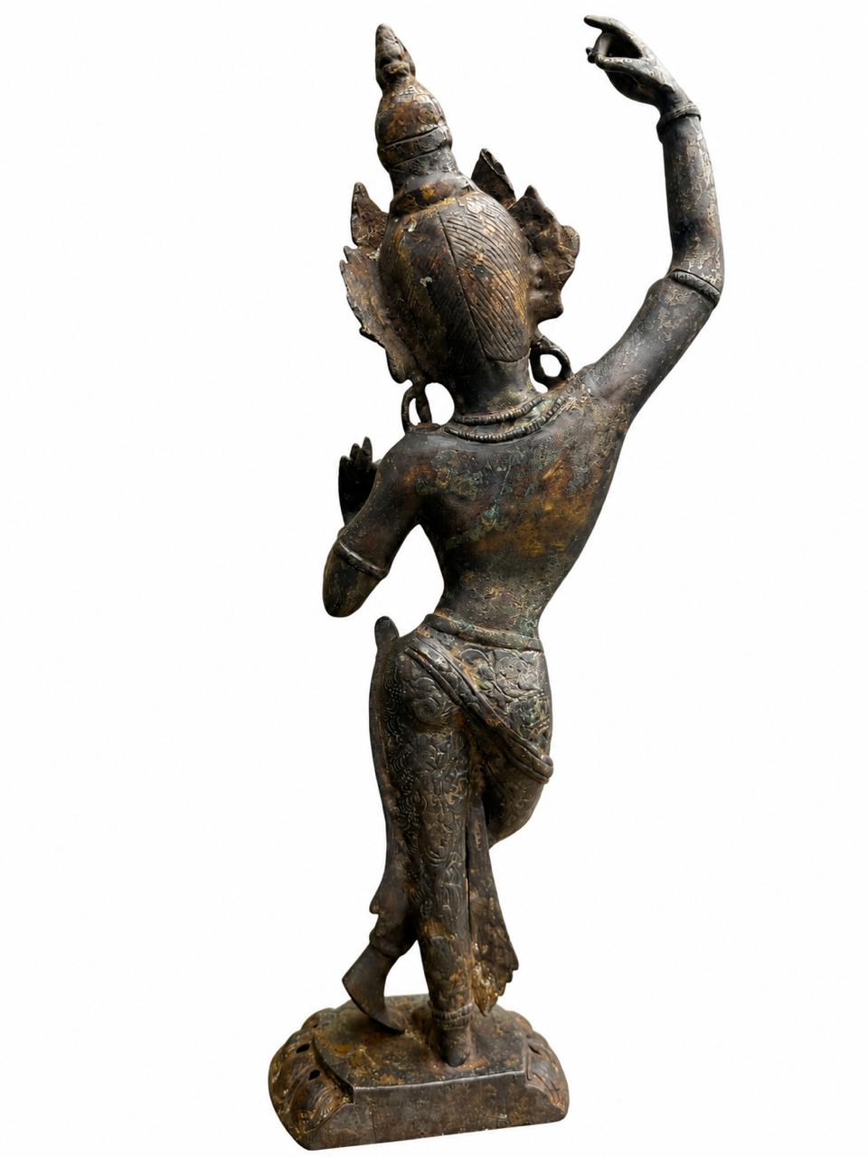 Vintage Apsara Sculpture – Celestial Dancer in 20 inches