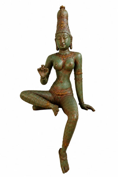 Chola Parvati in 20 inch in Lalitasana –(Inspired by Early Chola bronzes of Parvati, circa 1000 A.D.)