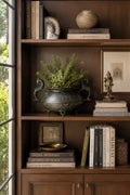 Vintage Peacock-Handled Heritage Brass Urn
