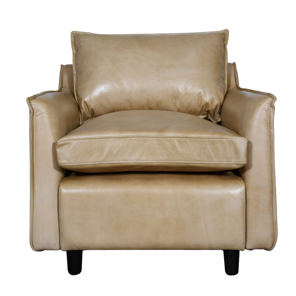 Dune Lounge Genuine Leather Mid-Century Single Seater Sofa