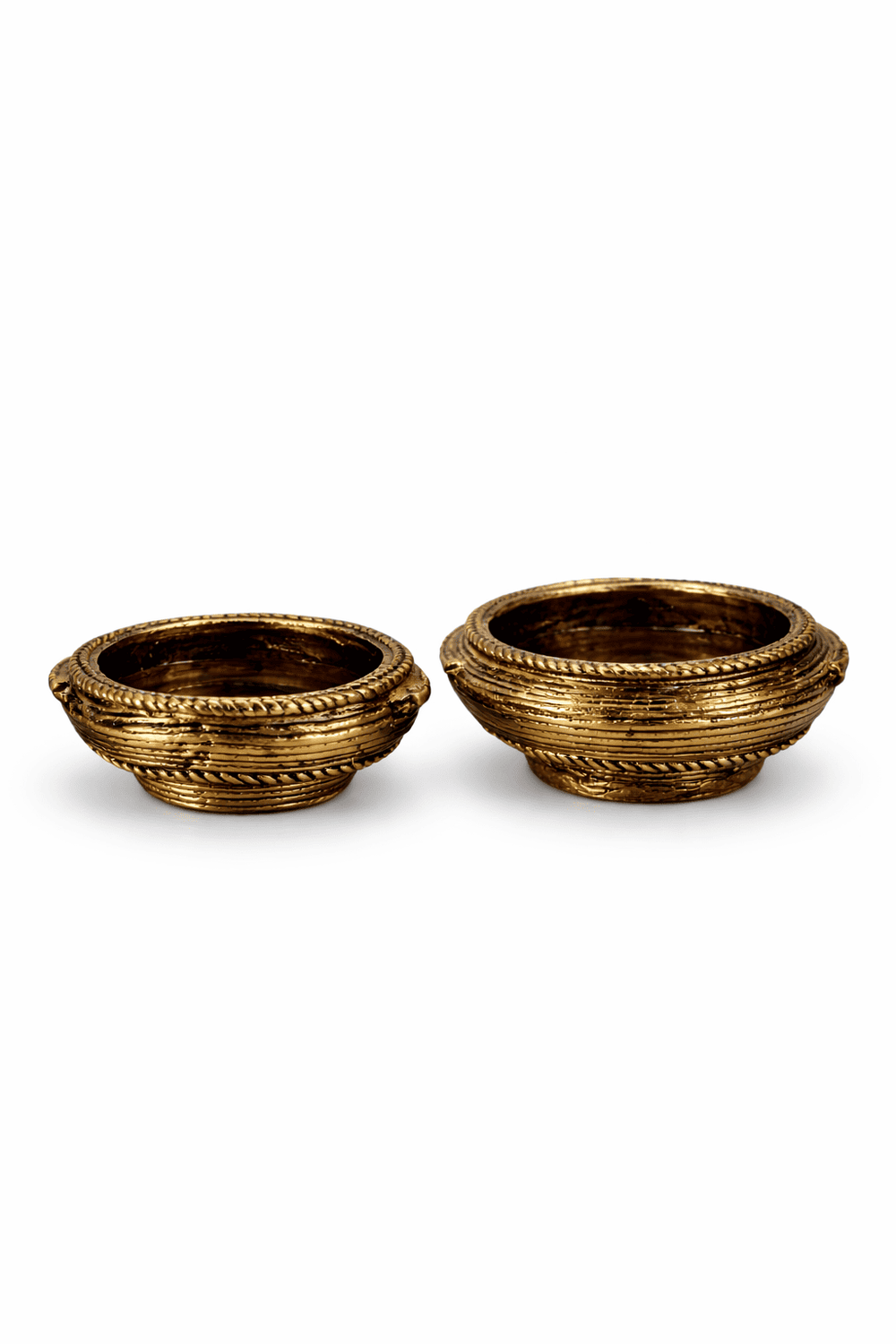 Dhokra Brass Diyas - Pair