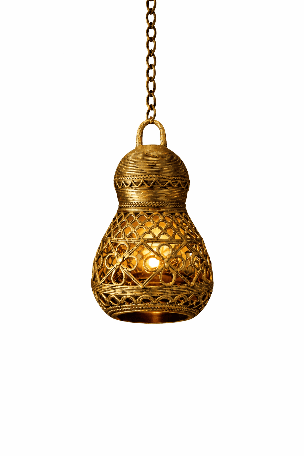 Dhokra Brass Pendant Light Shade