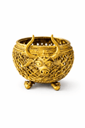 Dhokra Brass Sitting Bull Accessory Holder