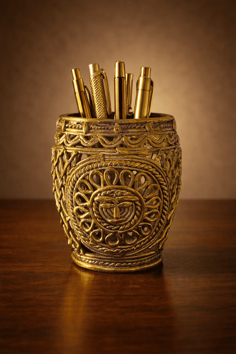 Dhokra Brass Sun Accessory Holder