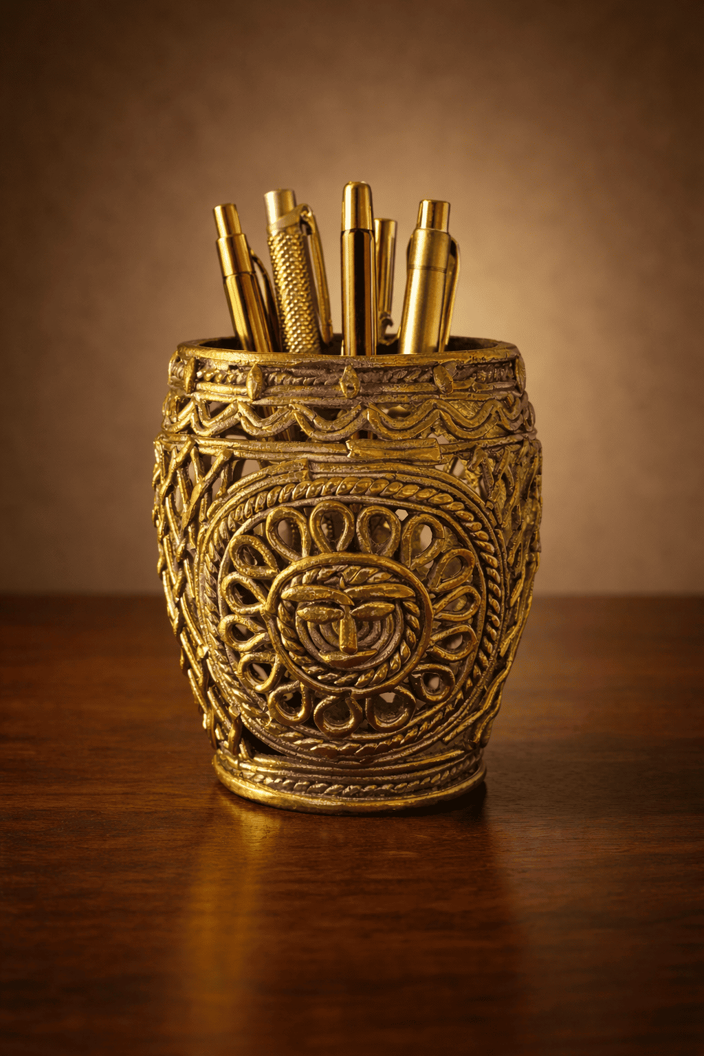 Dhokra Brass Sun Accessory Holder