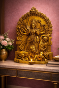Durga - Brass Shakti Panel