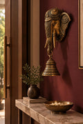 Ornate Brass Elephant Wall Bell