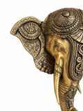 Ornate Brass Elephant Wall Bell