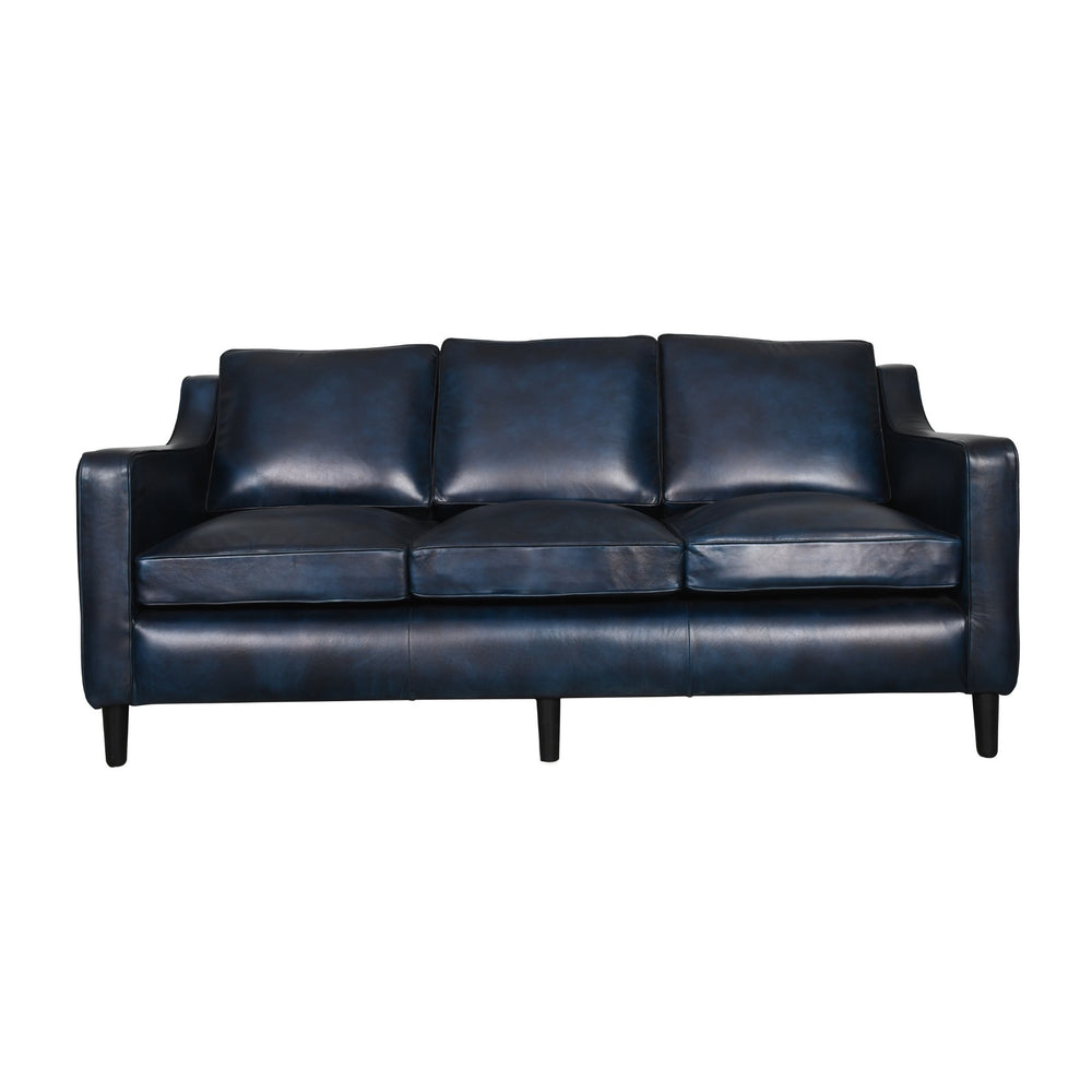 Fjord Lounge Genuine Leather Mid-Century Three Seater Sofa