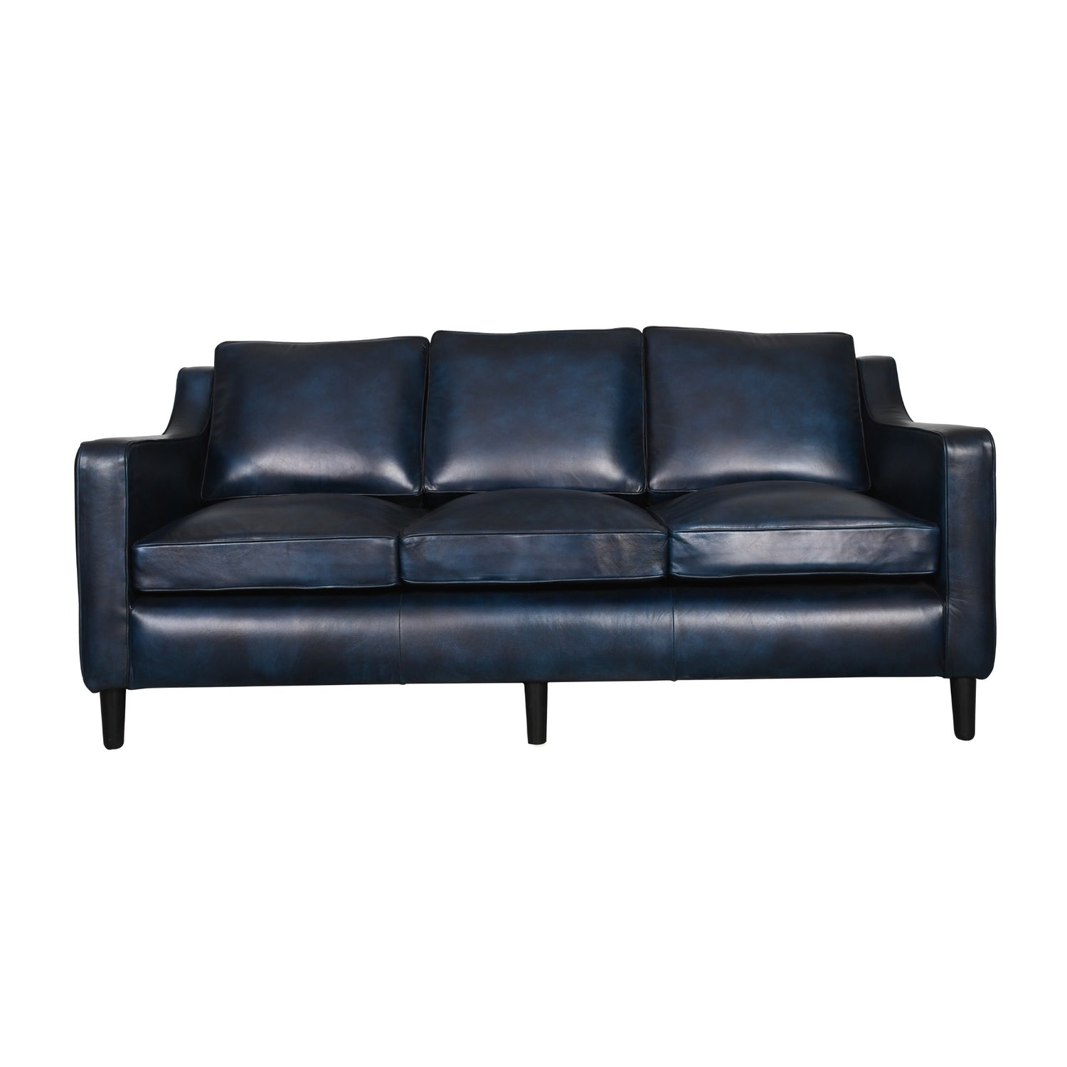 Fjord Lounge Genuine Leather Mid-Century Three Seater Sofa