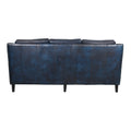 Fjord Lounge Genuine Leather Mid-Century Three Seater Sofa