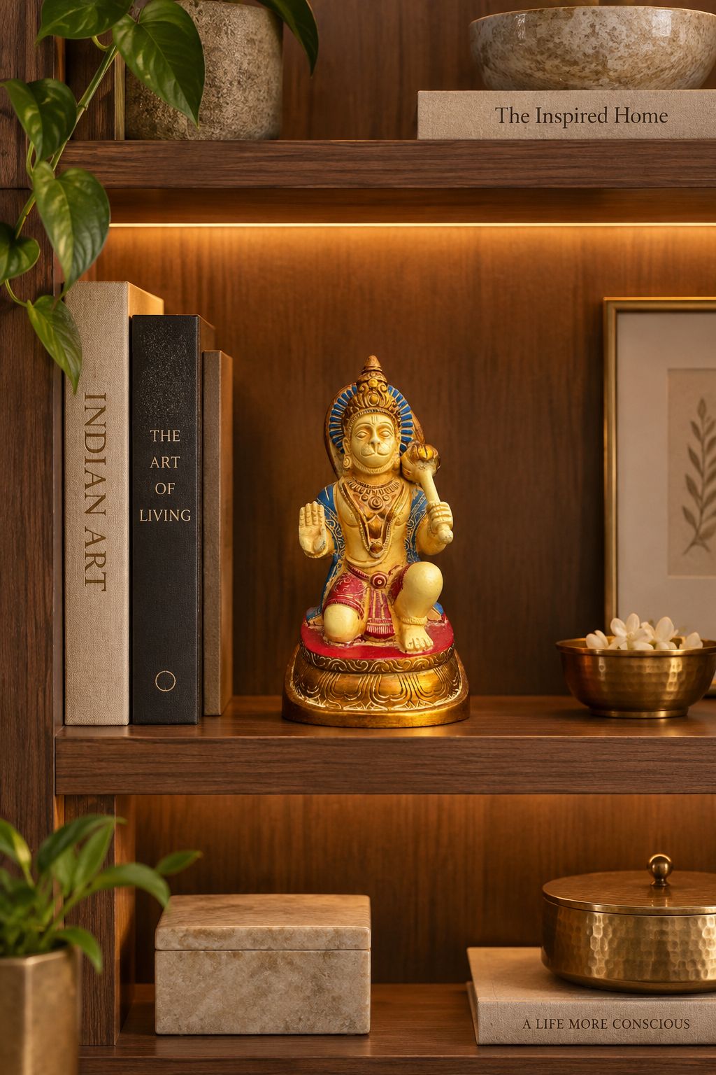 Golden Hanuman Ji Idol | Strength & Protection