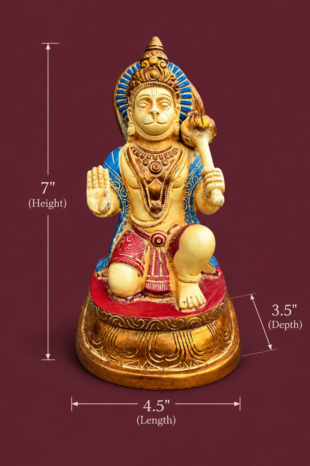 Golden Hanuman Ji Idol | Strength & Protection
