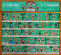 Shree Hanuman Chalisa Phad Painting in Green (Original by a National Awardee) - Unframed