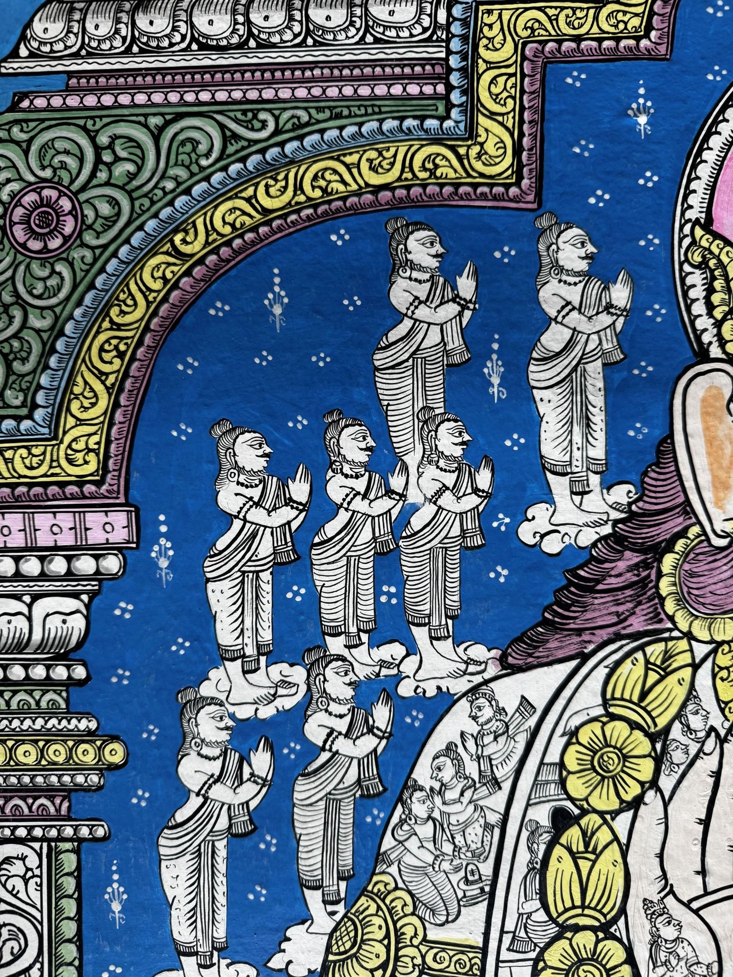 Sundar Kand - Hanuman Ji in Pattachitra Painting by a National Awardee (Unframed)