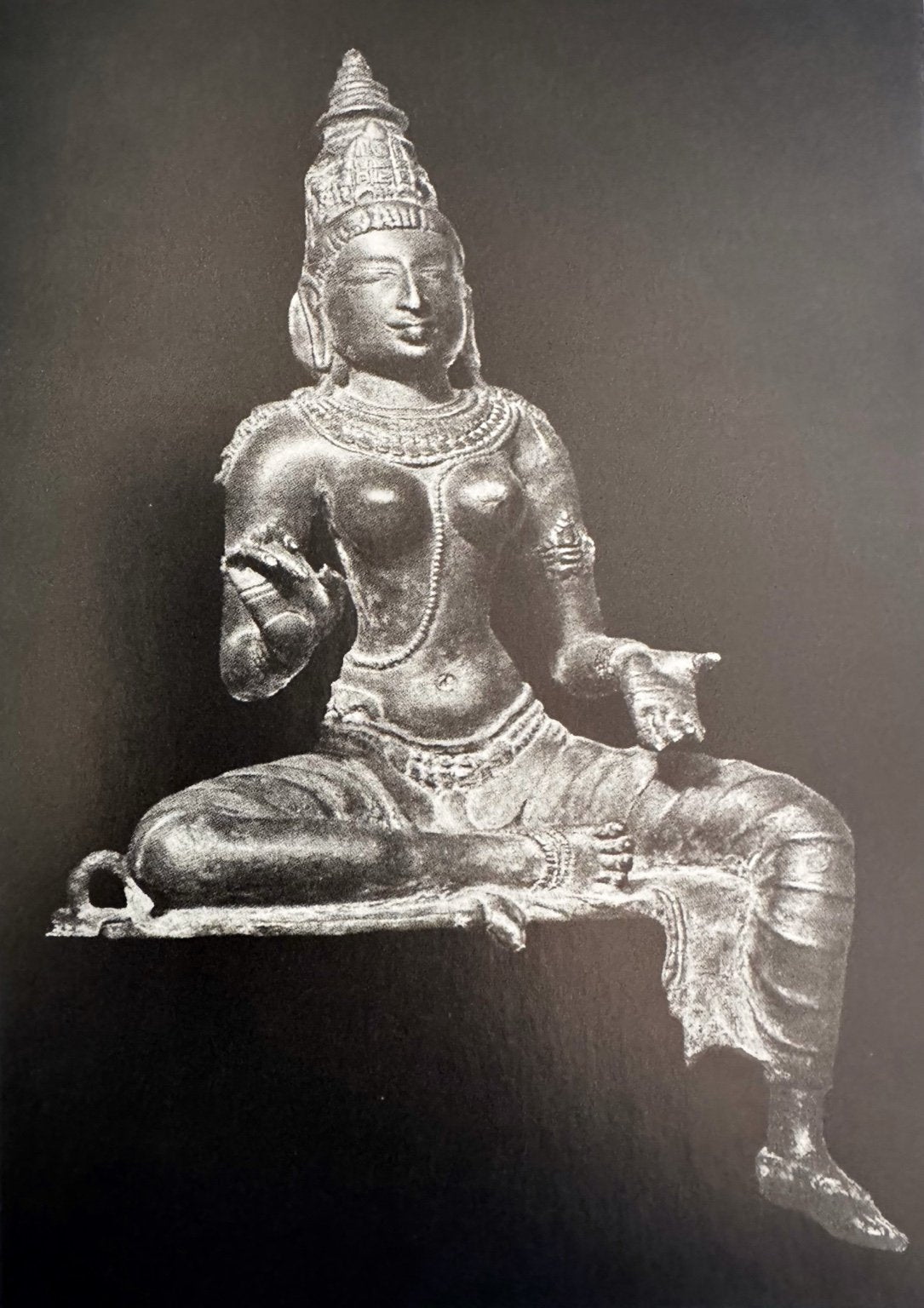 Chola Parvati in Lalitasana – Antique Red (Inspired by Early Chola bronzes of Parvati, circa 1000 A.D.)