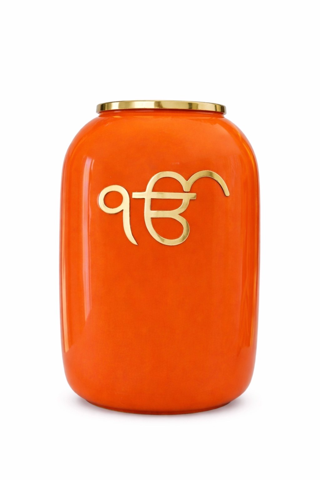 Enameled Ek Onkar Blessing Vase in Metal